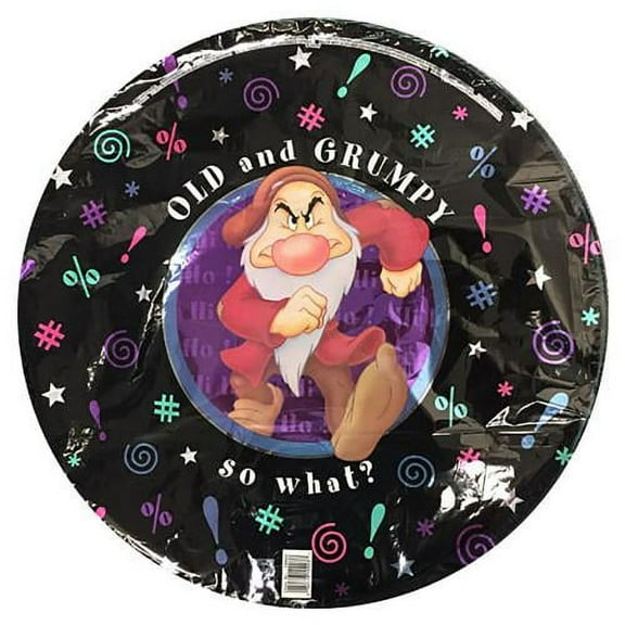 LOONBALLOON Birthday-over-the-hill Balloons, 18″ OLD AND GRUMPY SO WHAT?