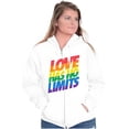 thumbnail image 3 of Love Has No Limits Gay Pride Rainbow Unisex Fleece Graphic Zip Up Hoodie Brisco Brands 2X, 3 of 5