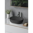 thumbnail image 2 of Ruvati 19-inch Matte Black epiStone Solid Surface Modern Bathroom Vessel Sink, 2 of 2