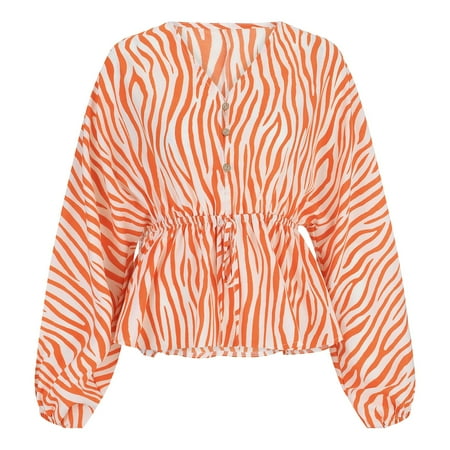 

Aayomet Bustier Tops For Women Women’s T-shirt Sport Cool DRI Performance Short Sleeve V-Neck Shirt Orange M