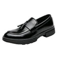thumbnail image 5 of Mens Slip on Penny Loafers 2025 Fashion Casual Leather Oxfords Formal Dress Shoes Tassel Business Work Shoes, 5 of 8