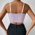 thumbnail image 3 of yunLCZ Basic T Shirts Women's Floral Lace Mesh Corset Vest Spaghetti Strap Tops Going Out, 3 of 4
