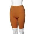 thumbnail image 5 of A2Y Women's Basic Solid Premium Cotton Mid Thigh High Rise Biker Bermuda Shorts Almond 3XL, 5 of 5