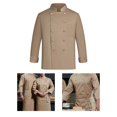 thumbnail image 1 of Uniforme unisex, abrigo de manga , chaqueta , monos de trabajo para cafetería, restaurante, hotel, catering, cocina SG Macarena Chaquetas de cocinero, 1 of 8