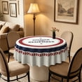 thumbnail image 6 of Alaparte 4Th Of July Patriotic Tablecloth Round 60 Inch American Memorial Day Red White Blue Star Stripe Independence Day Table Cloth Farmhouse Decor For Outdoor Indoor Party Kitchen Dinner Picnic, 6 of 6