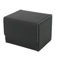 thumbnail image 2 of Sports Cards Storage Box Magnetic Closure PU Leather Card Holder for 100+ Double Sleeved Cards 2 Layer Rainproof Design with Soft Microfiber Lining, 2 of 7
