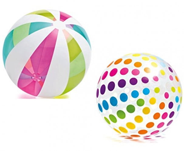 Arm Bands Lively Print Ball 42" INTEX Large Giant Inflatable Jumbo Beach Ball 