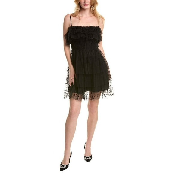 Zac Posen womens Polka Dot Cocktail Dress, 0, Black