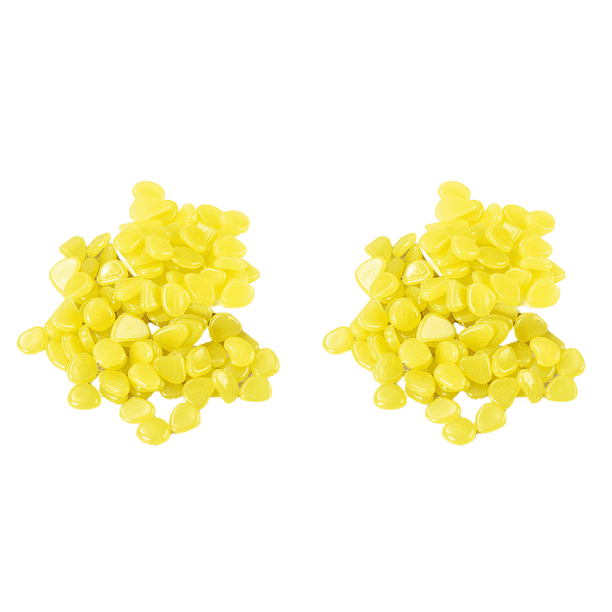 100 Piezas Guijarros Reutilizables Que Brillan en para Paisajismo Al Aire Libre () Amarillo