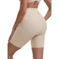 thumbnail image 3 of INSPIRE CHIC Women's High Rise Tummy Control Shaping Boyshorts Ice Silk Traceless Elastic Hip-Lifting Thigh Slimmers 3XL Beige, 3 of 6