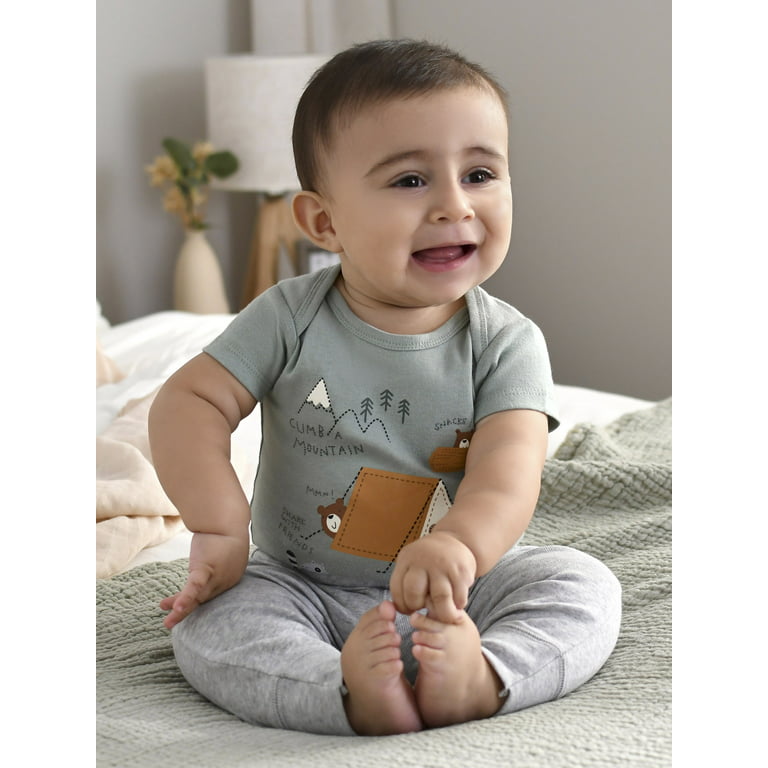 Gerber Baby Boy Jogger Pants, 2-Pack, Sizes Newborn-12 Months 