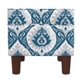 thumbnail image 4 of Baúl Puff Benzara ISHI Azul Blanco Ikat 45x56x45 cm, 4 of 5