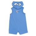 thumbnail image 2 of Sesame Street Cookie Monster Hooded Cosplay Romper Newborn to Little Kid, 2 of 5
