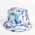 thumbnail image 2 of Odeerbi Hawaii Beach Hats for Men Women Reversible Bucket Hat for Sun Protection Sun Hat Color Painted Tie Dyed Fisherman Hats Outdoor Sunscreen Multicolor, 2 of 4