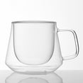 thumbnail image 4 of Glass Mugs Cup Double Layer 200ML Borosilicate Juice Double-Layer Milk Transparent Cups, 4 of 5