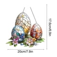 thumbnail image 3 of AZXY Easter Egg Ornaments, 6.9" Stained Acrylic Hanging Decor, Mosaic Design for Easter Tree & Home, Spring Party Supplies Indoor Outdoor, 3 of 6
