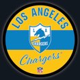 thumbnail image 3 of Los Angeles Chargers 23" LED Retro Logo Round Wall Sign, 3 of 3