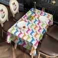 thumbnail image 4 of Colorful Funny Dachshund Rectangle Tablecloth 60"x120",Waterproof Polyester Rectangle Table Cloth, Wipeable Spillproof Polyester Tablecloth for Dining, Camping, Indoor and Outdoor, 4 of 6