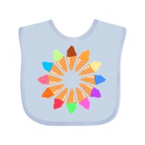 Inktastic Ice cream cone starburst Boys or Girls Baby Bib