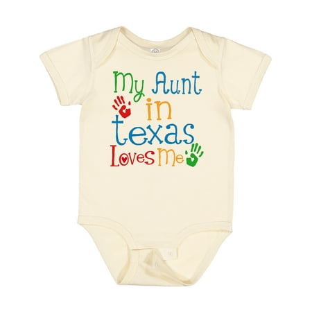 

Inktastic My Aunt in Texas Loves Me Gift Baby Boy or Baby Girl Bodysuit
