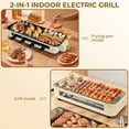 thumbnail image 4 of SUSLAS Electric Indoor Grill & Griddle, 1800W Smokeless Design with 4 Removable Nonstick Plates, Dishwasher Safe, Adjustable Temperature Control for Indoor Cooking, 4 of 9