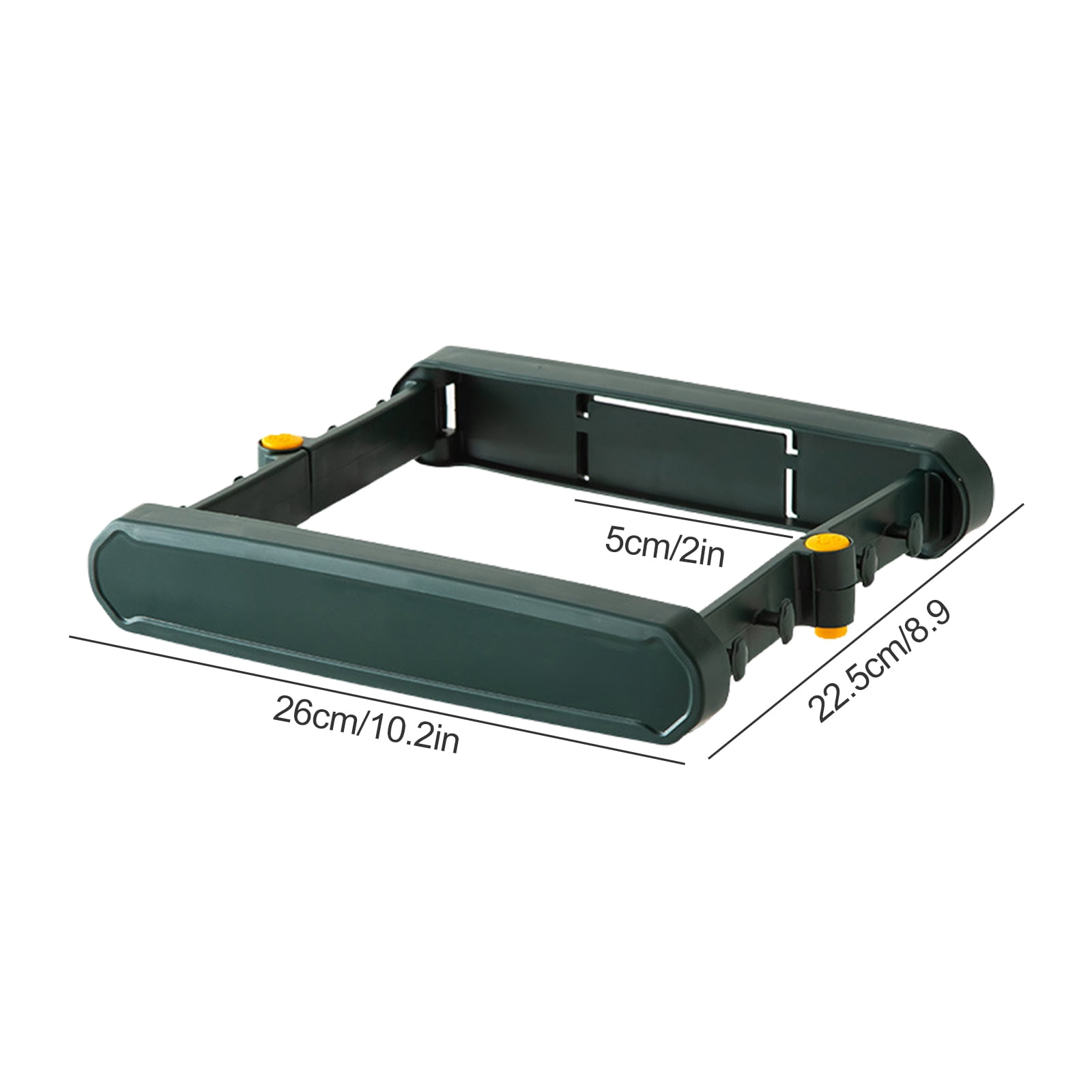 Support Mural Pliable Pour Sac Poubelle - Blanc/vert/orange - 26x22,5x5 Cm - En PP - Pour Cuisine, Salle De Bain, Bureau