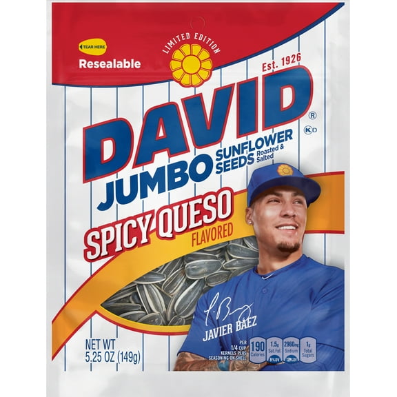 David Seeds Jumbo Sunflower, Limited Edition Javier Baez Spicy Queso, 5.25 Ounce