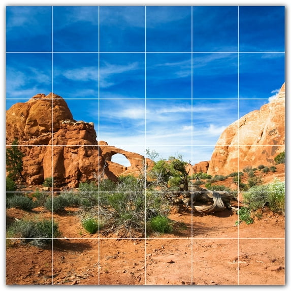 Picture-Tiles.com: Canyon Ceramic Tile Wall Mural WAL500358-66M. 36"W x 36"H using (36) 6" x 6" Ceramic Tiles-Satin Finish