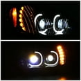 thumbnail image 3 of DNA Motoring  For 04-17 Freightliner Columbia Full LED DRL Dual Projector Headlight Lamps Pair Black, 3 of 12