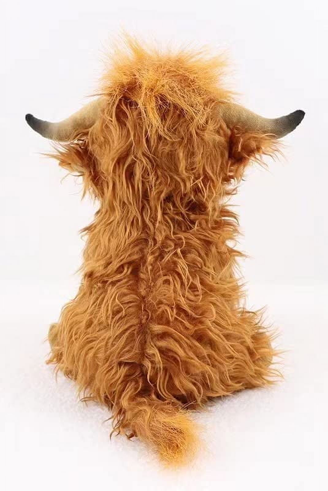 Vaca de las Tierras Altas de Escocia de peluche, 11.8 pulgadas, realista y suave, adecuado para fans, niños, niñas y amigos 3