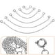 thumbnail image 3 of KAKOWELY 6 piezas de cadenas extensoras para hacer pulseras y collares delicados., 3 of 4