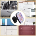 thumbnail image 5 of 4 Pcs Cabinet Handle Drawer Pulls Abstract Lines Knobs with Screws Square Furniture Office Cabinet Knob Decoration, 5 of 7
