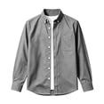 thumbnail image 6 of StSilkitty Button down Shirts for Men Long Sleeve Stand Collar Dress Shirt with Pocket Lightweight Soft Office Work Tops, 6 of 7