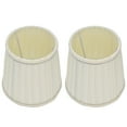 thumbnail image 3 of Fabric Lampshade Beige Silver Edge Craft European Style Simple Lamp Shade for E14 Screw Candlestick Lamp, 3 of 16