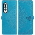 thumbnail image 2 of Samsung Galaxy Z Fold3 5G Mandala Wallet Case,Slim 3D Flip Leather Magnetic Closure with Credit Card Holder & Hand Strap Flip Folio Closure Phone Case for Samsung Galaxy Z Fold3 5G MTL Blue, 2 of 13
