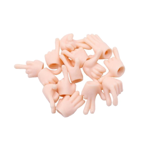 Mini muñecas a escala 1/12 CUTICAT partes del cuerpo figura de muñeca accesorios de juguete juego rosado Manos móviles de muñeca