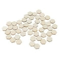 thumbnail image 4 of Paquete de 50 etiquetas de chips de hexagonales sin , juguetes de decoración para hogar, proyecto de manualidades para bricolaje Colcomx Virutas de madera de hexágono en blanco, 4 of 8