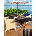 thumbnail image 5 of nqOlkjepod Black Brown Plank Outdoor Tablecloth with Umbrella Hole & Zipper, Vintage Chic Wooden Grain Rectangle Table Cover 52x70 Inch, Dining Waterproof Table Cloth Protector for Patio/Party, 5 of 7