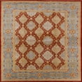 thumbnail image 1 of Ahgly Company Machine Washable Indoor Square Industrial Modern Camel Brown Area Rugs, 8' Square, 1 of 7