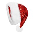 thumbnail image 3 of Gorro de Papá Noel con lentejuelas brillantes para adultos y niños, gorro navideño de doble capa brillante con ribete de felpa para fiestas de Navidad y festividades de Año Nuevo, 3 of 6
