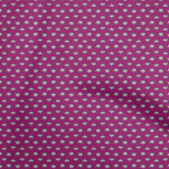 oneOone Georgette Viscose Dark Magenta Fabric Random Quilting Supplies Print Sewing Fabric By The Yard 42 Inch Wide