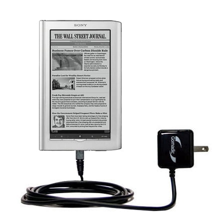 Gomadic Intelligent Compact AC Home Wall Charger suitable for the Sony PRS950 Reader Daily Edition - High output power with a convenient, foldable plu