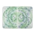 thumbnail image 1 of YUSDECOR Circular Chic Intriguing Unique Colorful Modern Geometric and Floral Abstract Superimposed on Plain Fancy Rug Doormat Bath Mat 23.6x15.7 inch, 1 of 1