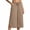 Khaki, variant on AHTJRT Women's Wide Leg Capri Pants Casual Active Yoga Leisure Capris Drawstring Elastic Waist Loose Fit Summer Spring Pants with Pockets Black S