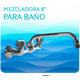 thumbnail image 2 of MEZCLADORA P/FREGADERO 8 CROMADO LATON Y AI MANERAL PALANCA 29CMS, 2 of 4