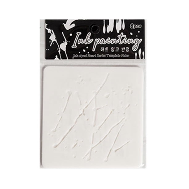 6 Pcs Heart Drawing Templates Ink Dots Stencils Art and Craft Stencils For Classroom Activities And Crafting Multicolor