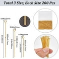 thumbnail image 2 of 1box 600pcs 3 styles Brass Eye Pin Cadmium Free & Lead Free Golden 21 Gauge 30~50x0.7mm Hole: 2mm 200pcs/style, 2 of 9