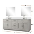 thumbnail image 5 of Abbey 84 in W White Oak Double Vanity, White Quartz Top and Faucet Set, 5 of 5