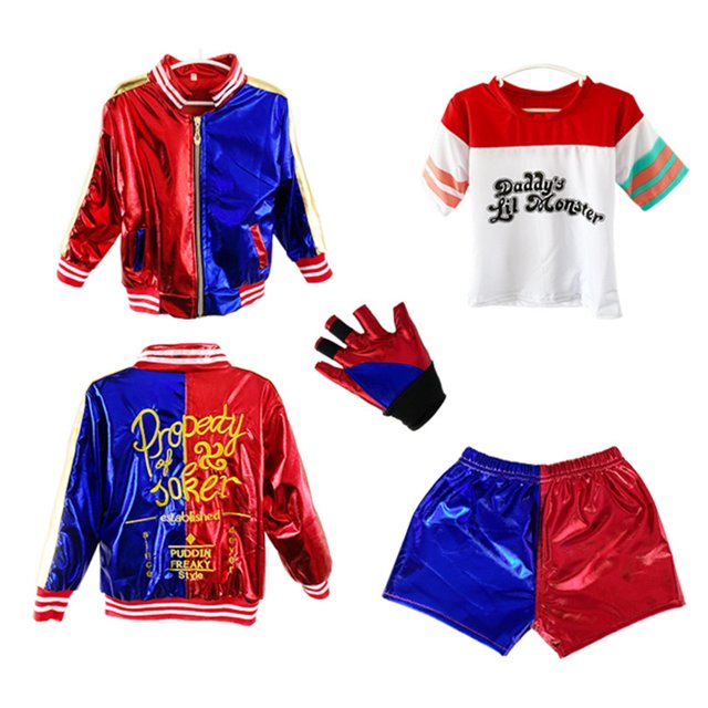 4 piezas de personaje de anime Cos disfraz bloque de color ropa de fiesta para mujer (S adulto)