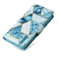 thumbnail image 5 of SaniMore for iPhone 14 6.1" 2022 Case, PU Leather Luxury Marble Flip Cover with Detachable Wrist Strap Card Slot Kickstand Shockproof Magnetic Buckle Protective Shell For iPhone 14, Blue, 5 of 8